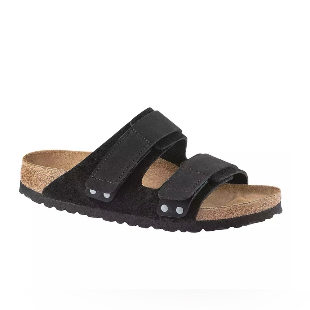 Birkenstock Black Suede Uji Sandals